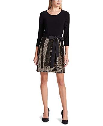 DKNY Women's Sequined Bow Party Dress at Amazon Women's Clothing store: