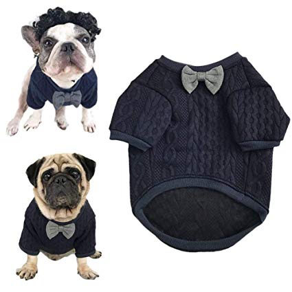 Amazon.com : Meioro Dog Sweater Pet Bow Tie Clothes Pet Clothing