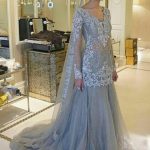 Pakistani Engagement Formal Dress Elan Inspired Silver | Etsy