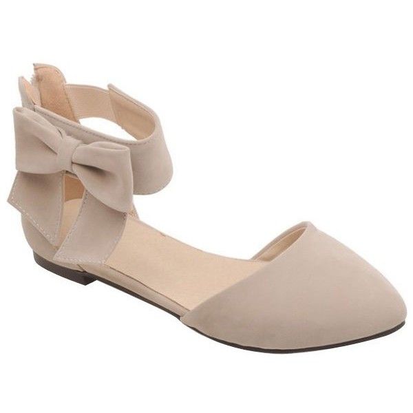 Elegant Bow and Zipper Design Flat Shoes For Women ($23) ❤ liked on