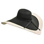 Luxury Divas Black & White Floppy Hat With Wide Brim at Amazon