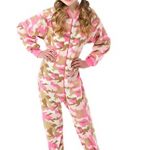 Amazon.com: Big Feet Pjs Big Girls Pink Camo Kids Footed Pajamas