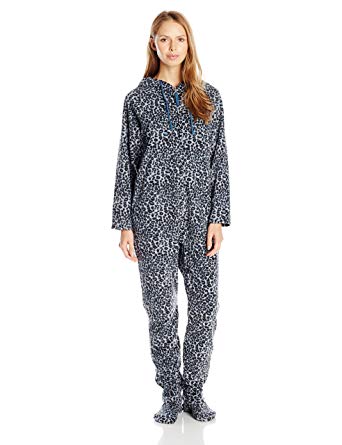 Amazon.com: Casual Moments Women's One-Piece Footed Pajama: Clothing