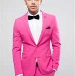 Latest Coat Pant Designs Hot Pink Formal Suit Men Slim Fit Prom
