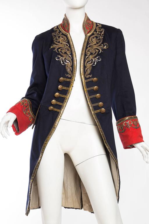 Victorian Livery Frock Coat with Antique Gold Embroidery at 1stdibs