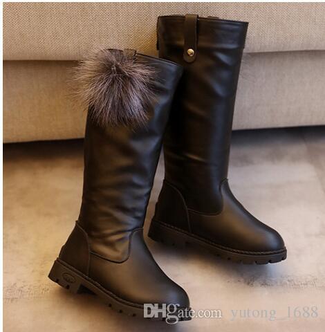 2018 Winter Girls Boots Kids Sonw Boots Children Winter Shoes Warm