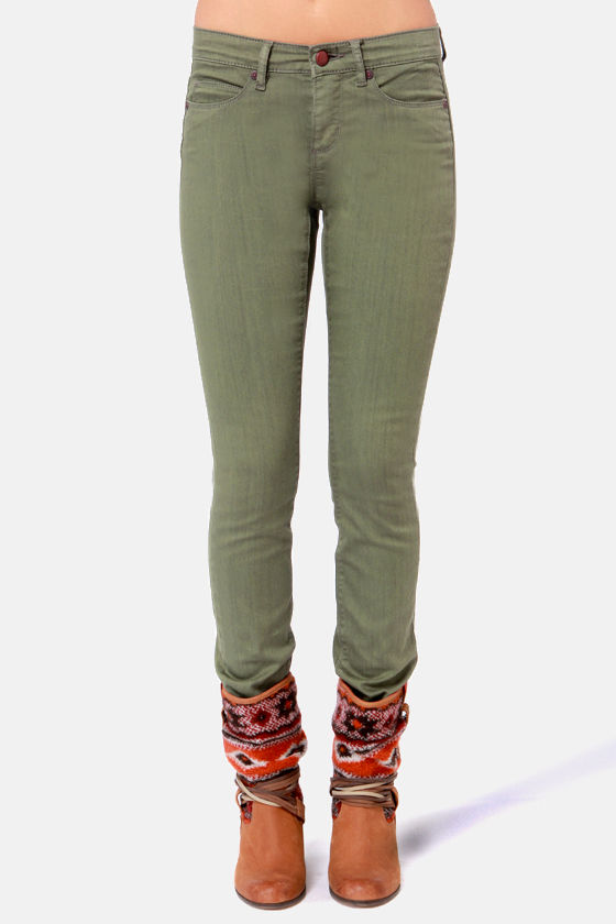 Obey Lean & Mean Jeans - Olive Green Jeans - Skinny Jeans -$74.00