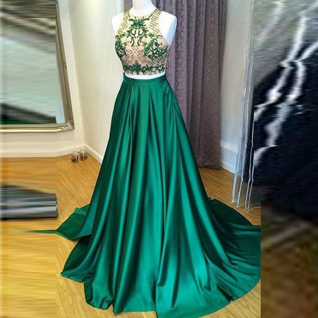 Formal Style Green Skirts Women Personalized Zipper Waistline A Line