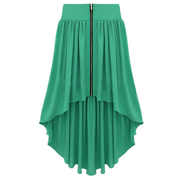 Green Skirt - Bqueen Asymmetrical Maxi Skirt Green | UsTrendy