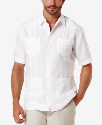 Cubavera Short-Sleeve Embroidered Guayabera Shirt - Casual Button
