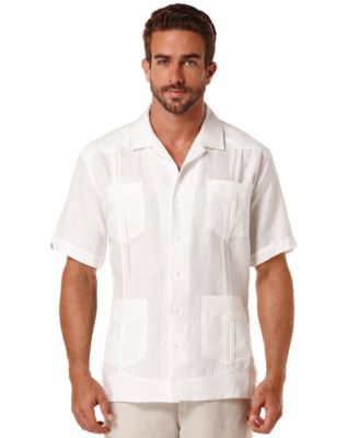 Cubavera Short-Sleeve 4-Pocket 100% Linen Guayabera Shirt - Casual