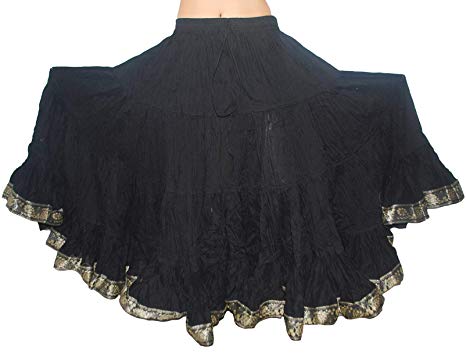 Amazon.com: 25 Yard Tribal Belly Dance Gypsy Skirts for Women (Black