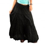 Black Gypsy Skirts for Women Cotton Tiered Skirts Boho | Etsy