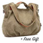 Buy Canvas Satchel Handbag with Free RFID Case in 7 Colors by Vista