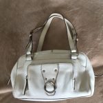 Talbots Bags | White Leather Satchel Bag | Poshmark