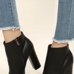 Cute Black Booties - High Heel Booties - Ankle Booties - $37.00