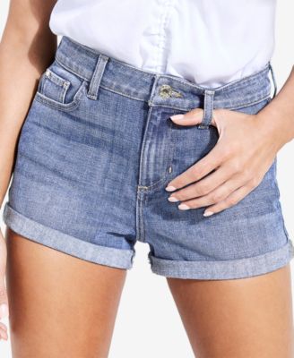 GUESS Claudia High-Waist Jean Shorts - Jeans - Juniors - Macy's