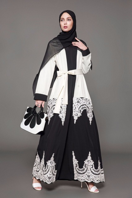 2018 Plus Size 5XL Arab Elegant Abaya Kaftan Islamic Fashion Muslim