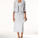 R & M Richards Sequined Lace Midi Dress and Jacket - Dresses - Women