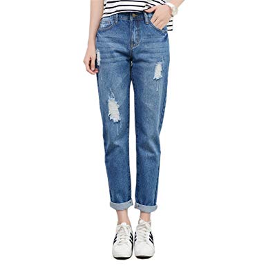 RieKet Skinny Distressed Pants high Waisted Juniors Slim Boyfriend