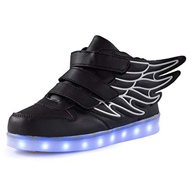 Amazon.com | Qkettle Kids High Top Wing LED Lights Up Sneakers Boys