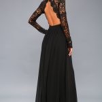 Lovely Black Dress - Maxi Dress - Lace Dress