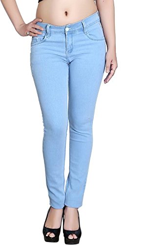 RamE Ladies Women's Blue colour Slim-fit Stretchable Jean at