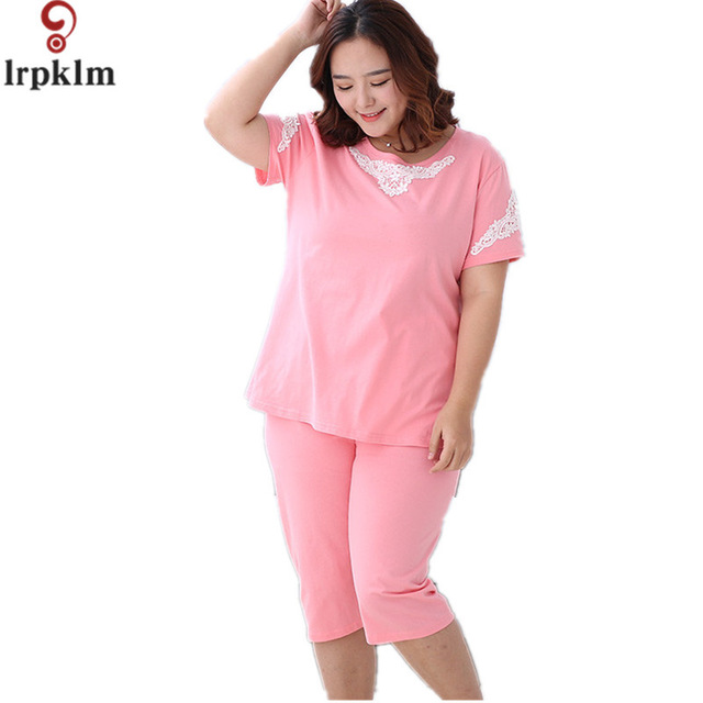 Ladies Pyjamas Spring And Autumn Short Sleeve Sleepwear Cotton