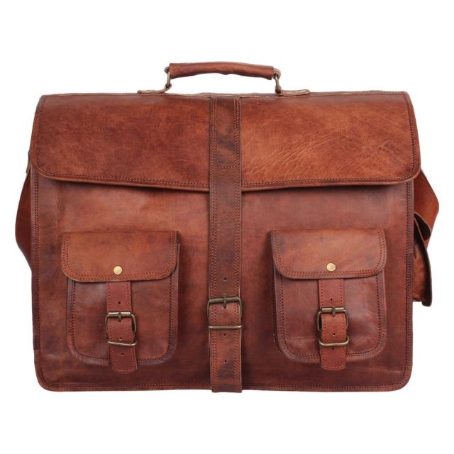 18 Large Brown Leather Bag for Men Messenger Bag Shoulder Bag Mens