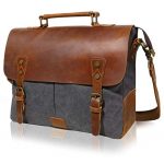 Amazon.com: Lifewit Leather Vintage Canvas Laptop Bag, 13