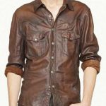 V Tab Leather Shirt Jacket 50 Colors in 2019 | men's shoes and