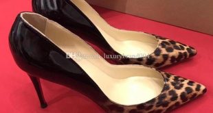2018 New Women Leopard Print High Heels Dress Shoes Party Fashion