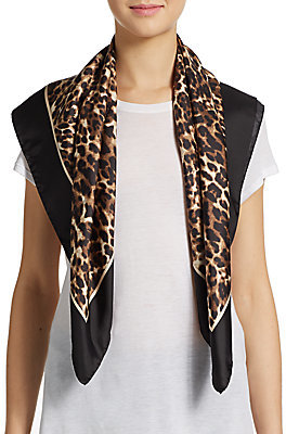 Valentino Leopard Print Silk Scarf, $275 | Off 5th | Lookastic.com