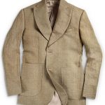 Italian Casa Dk Beige Linen Jacket - Elephant Lapel : StudioSuits