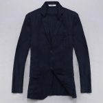 100% Linen jackets men long sleeved blazer men brand casual jacket