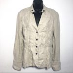 Coldwater Creek Jackets & Coats | Sz 12 Linen Jacket Snap Buttons