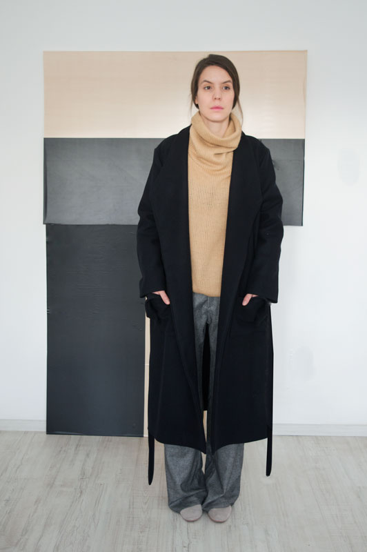 Long Black Wool Coat Alinda | ATTITUDE157 Get ready for the winter