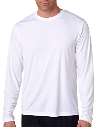 Hanes Men's Long Sleeve Cool Dri T-Shirt UPF 50+, Large, 2 Pack, 1