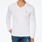 Lacoste Men's V-Neck Long Sleeve Jersey T-Shirt - T-Shirts - Men