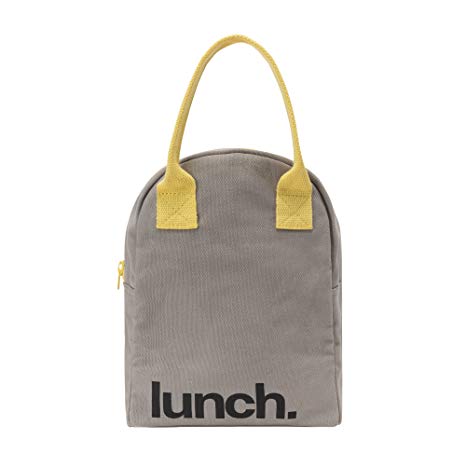 Amazon.com: Fluf Zipper Lunch Bag, Organic Cotton (Grey 'lunch