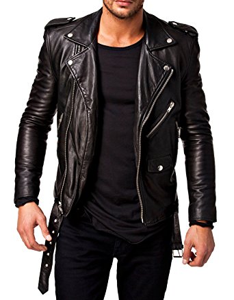 Best Seller Leather Men's Leather Jacket at Amazon Men's Clothing store: