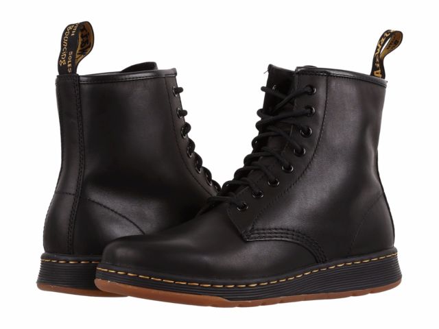 Dr. Martens Newton 8 Eye Boot Mens Black Leather Casual Lace up