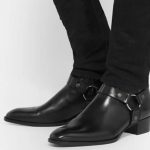 2017 European Station Chelsea Boots Pointed Toe Black Leather Boots