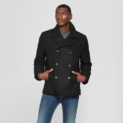 Men's Wool Pea Coat - Goodfellow & Co™ Black : Target