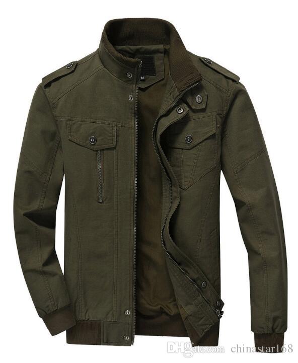 TACVASEN Military Jacket Men Winter Cotton Jacket Coat Army Men'S