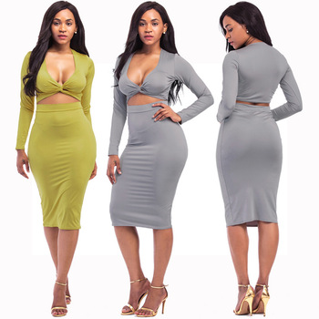 Plus Size Hollow Out Dress Long Sleeve Club Party Wear Sexy Night