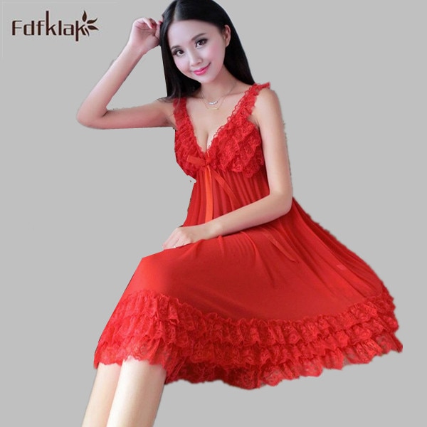 Summer Sexy Womens Ladies Silk Nightdress Sleepwear Gown Women Night