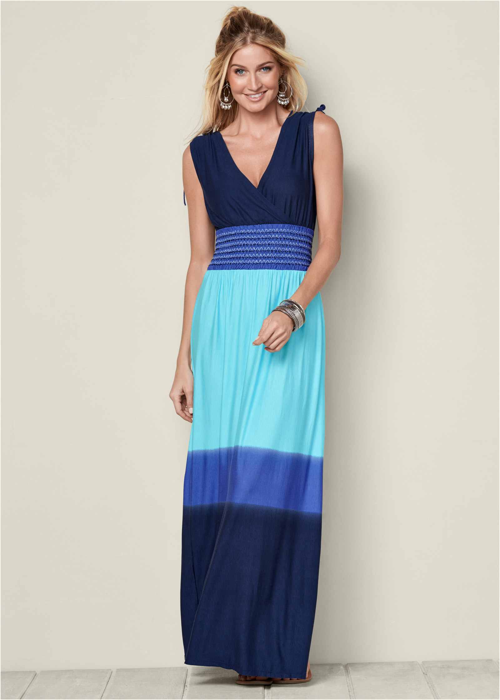OMBRE MAXI DRESS in Blue Multi | VENUS