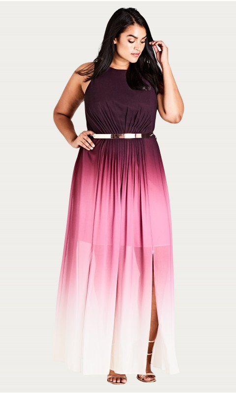 Shop Women's Plus Size Statement Ombre Maxi Dress | City Chic USA