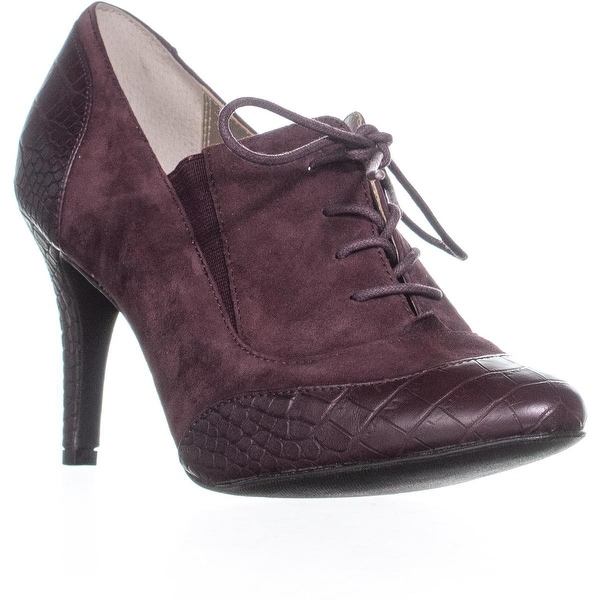 Shop A35 Zinea Lace Up Oxford Pumps, Cordovan - Free Shipping On